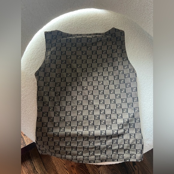 Fendi Beige and Black Monogram Top - Picture 2 of 3